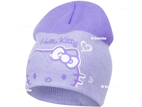 Dětská fialová čepice Hello Kitty - velikost 50