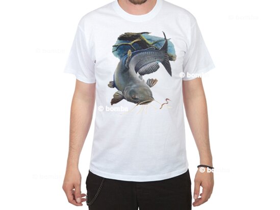 Rybářské tričko se sumcem - velikost L