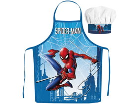 Chlapecká zástěra s čepicí Spiderman Skyline